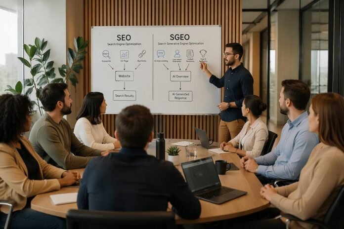 SEO e SGEO: descubra as estratégias essenciais para fazer sua empresa aparecer nas buscas do Google e da Inteligência Artificial.