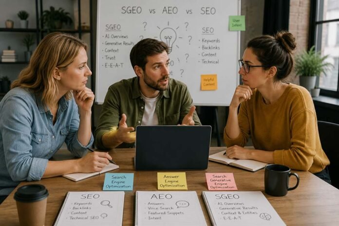 O Impacto das Visões Gerais Criadas por IA : Sua Empresa Está Pronta para o SGEO e AEO? Ai Overviews
